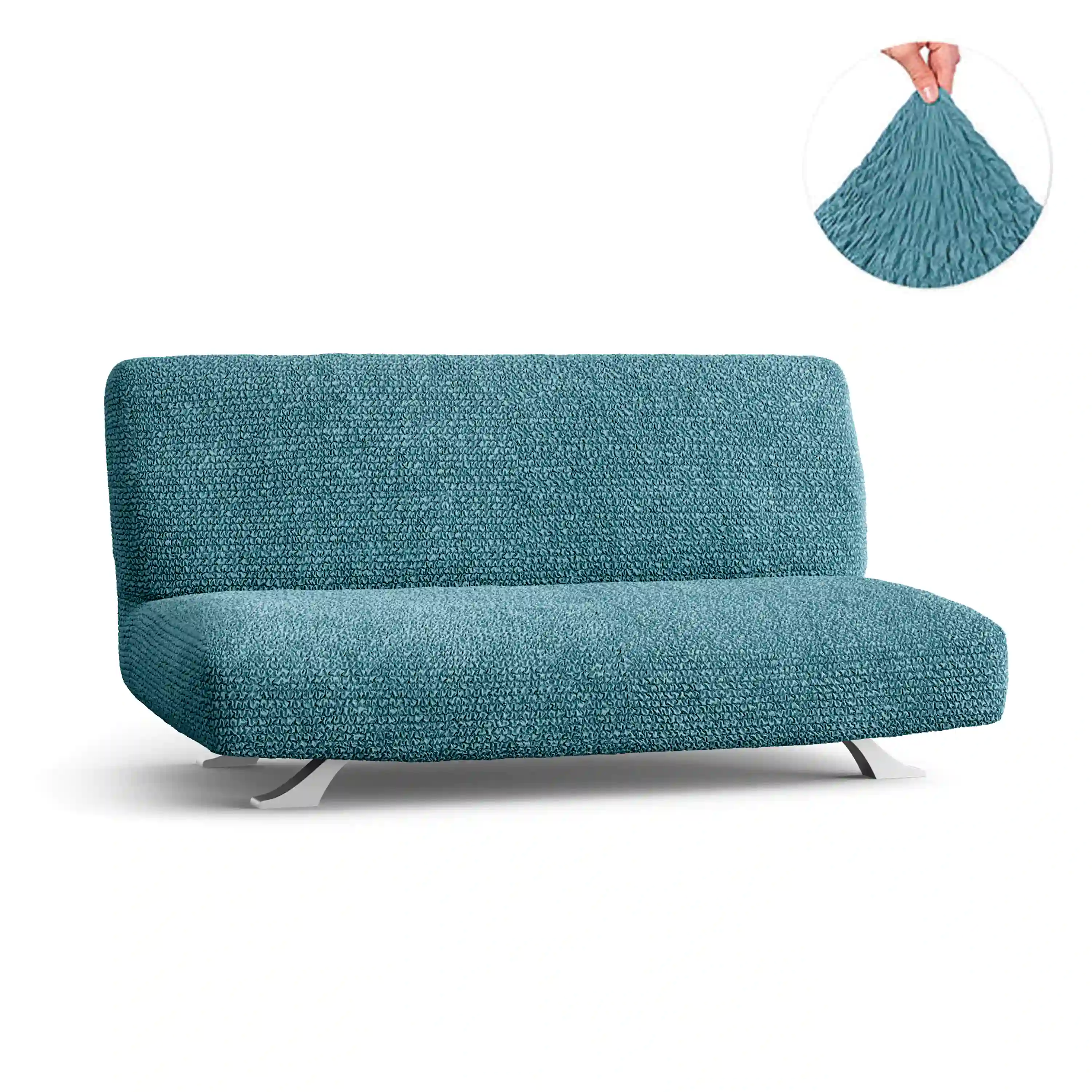 Futon Armless Sofa Bed Slipcover - Tiffany, Microfibra